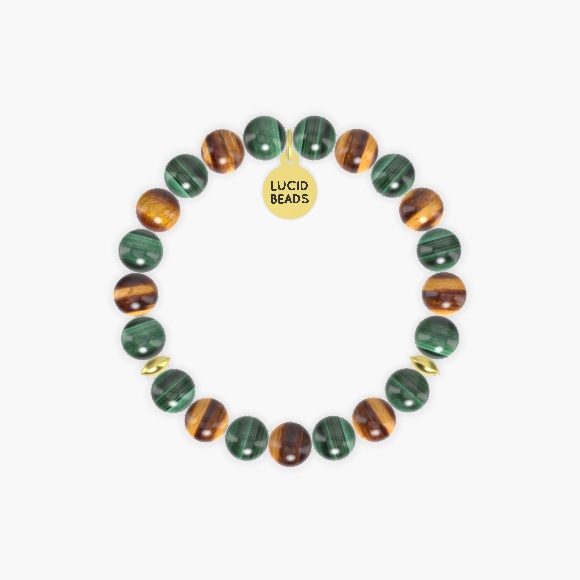 Malachite and Tiger Eye Bracelet