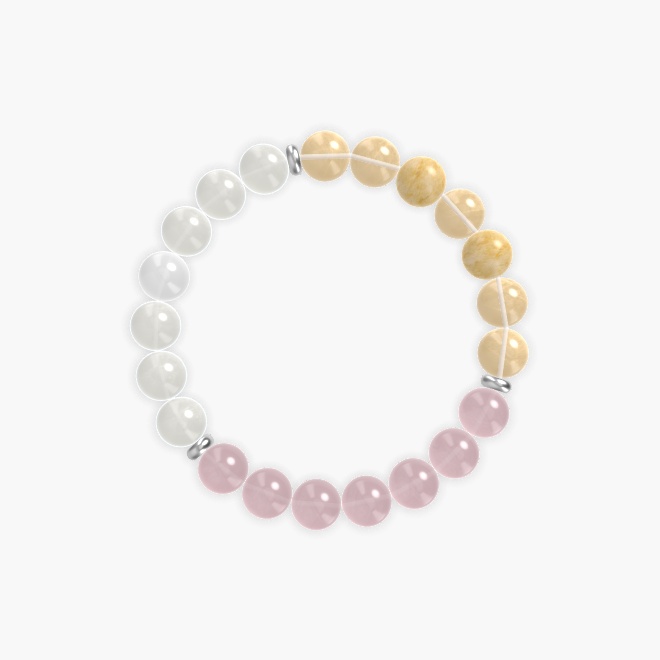 Rose Quartz, Moonstone, Citrine and more Gemstone Bracelet