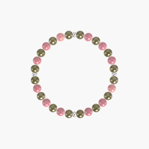 Pyrite and Rhodonite Bracelet