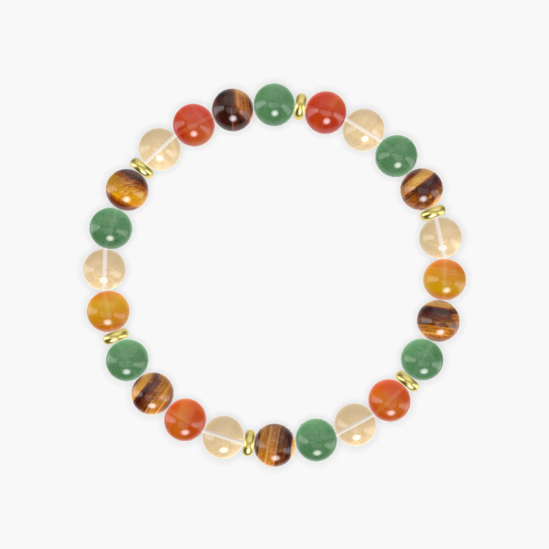 Tiger Eye, Aventurine, Citrine and more Gemstone Bracelet