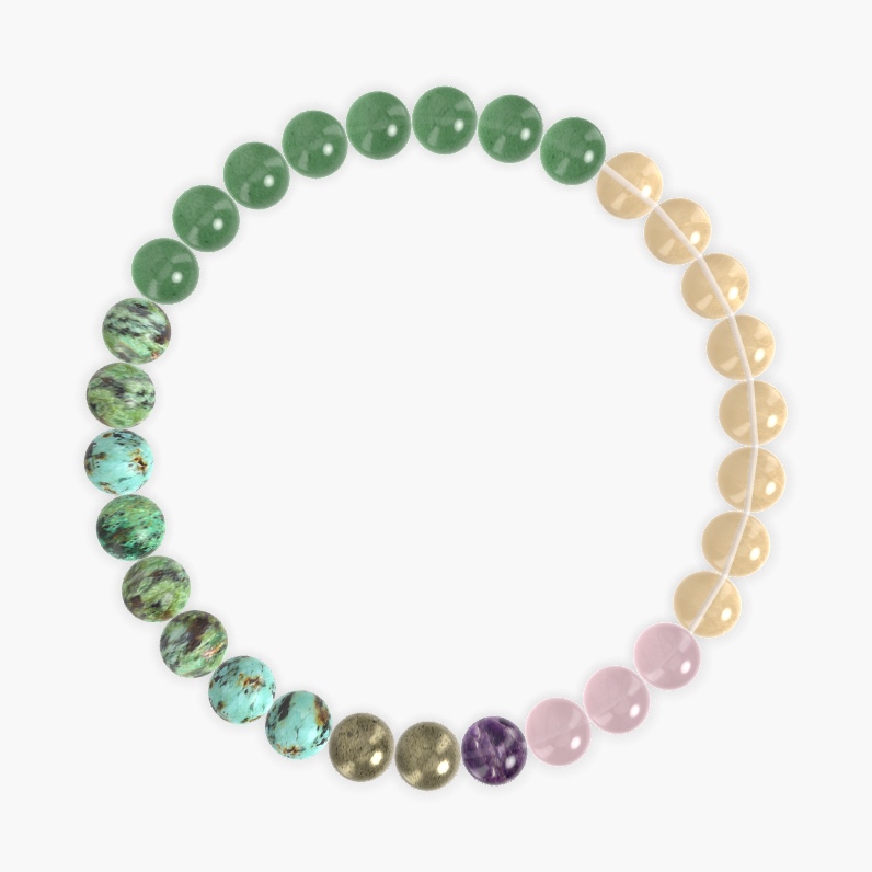 Citrine, Aventurine, African Turquoise and more Gemstone Bracelet