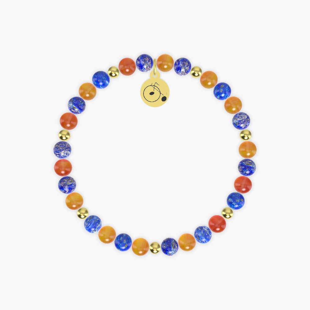 Lapis Lazuli and Carnelian Bracelet