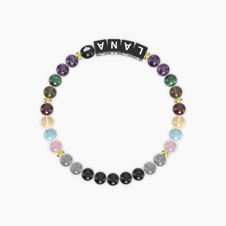 Black Obsidian, Labradorite, Amethyst and more Gemstone Bracelet