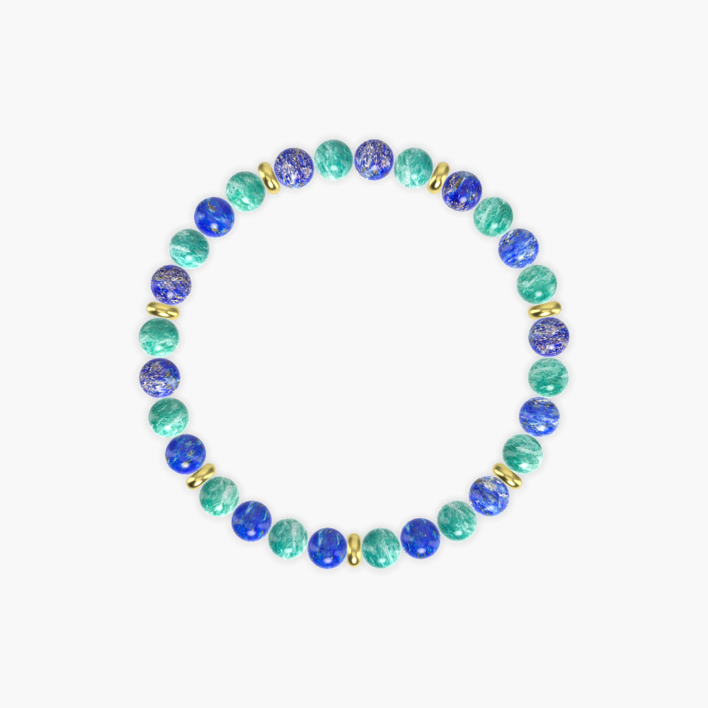 Virgo's Essence - Amazonite and Lapis Lazuli Bracelet