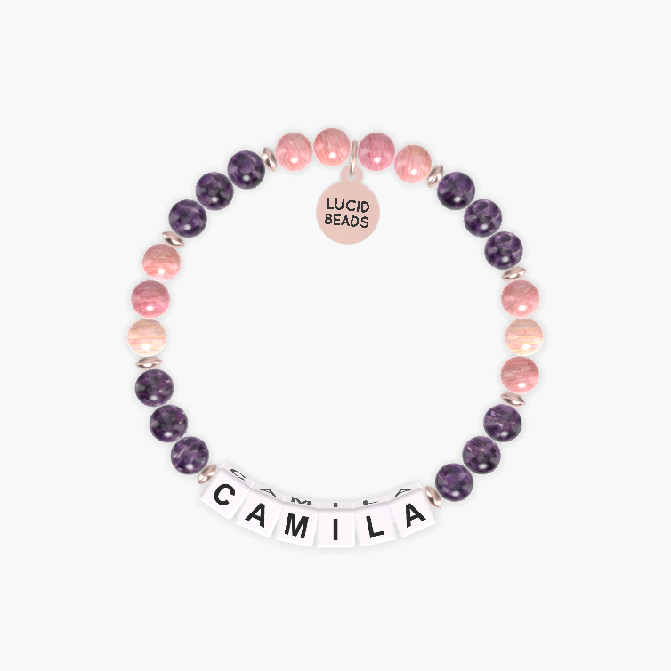 Amethyst and Rhodonite Bracelet