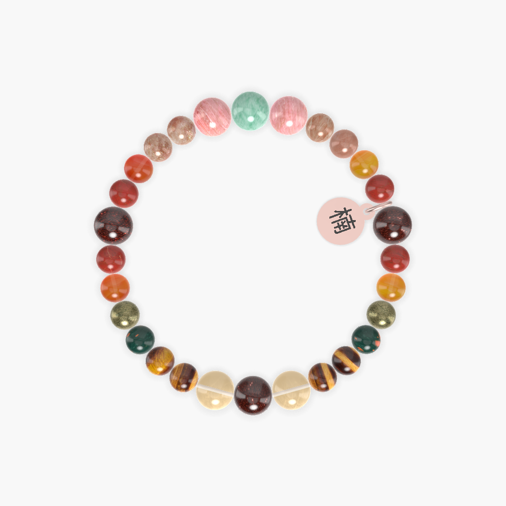 Tiger Eye, Carnelian, Red Jasper and more Gemstone Bracelet
