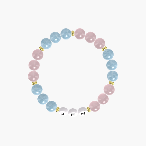 Rose Quartz and Aquamarine Bracelet