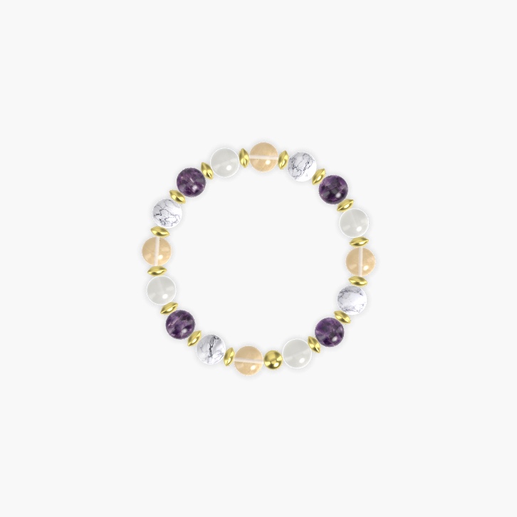 Amethyst, Howlite, Citrine and more Gemstone Bracelet