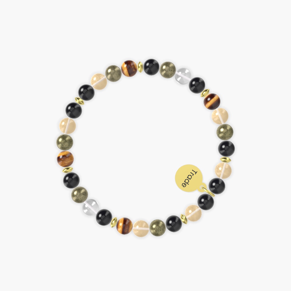 Black Onyx, Citrine, Pyrite and more Gemstone Bracelet