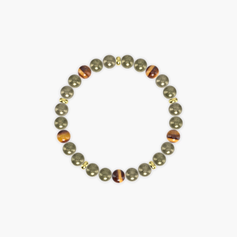 Pyrite and Tiger Eye Bracelet