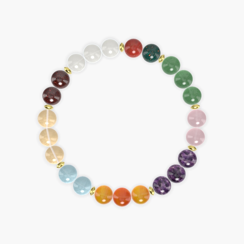 Carnelian, Amethyst, Aventurine and more Gemstone Bracelet
