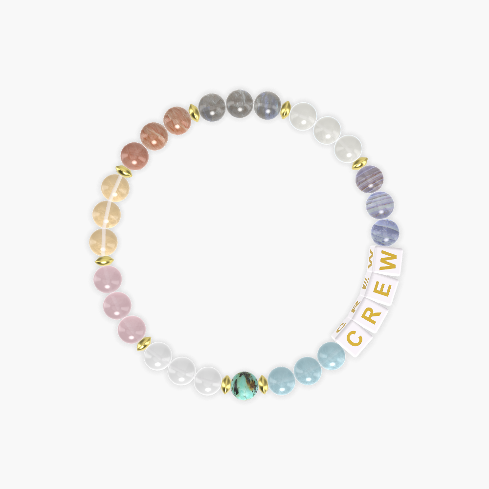 Aquamarine, Blue Lace Agate, Moonstone and more Gemstone Bracelet