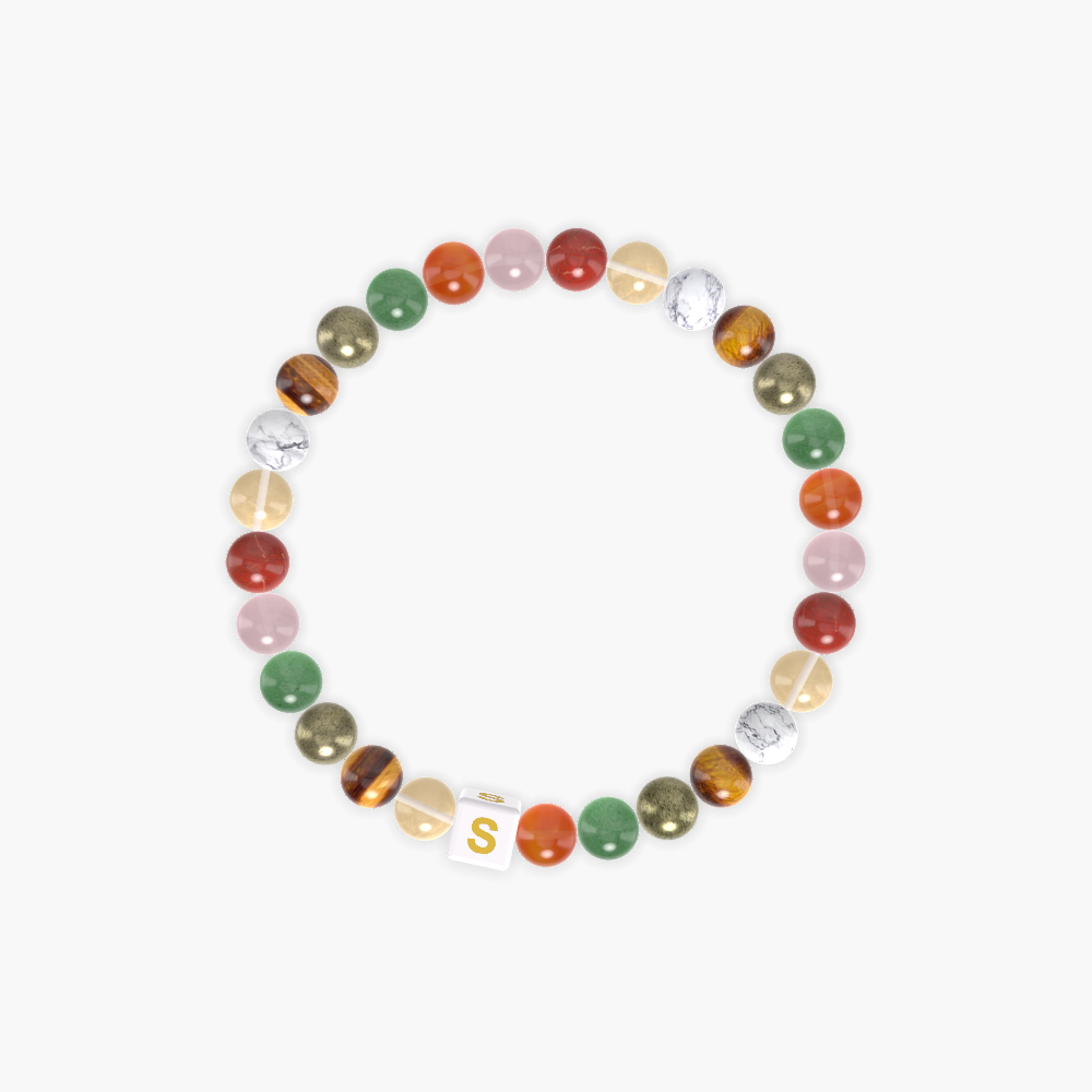 Aventurine, Pyrite, Tiger Eye and more Gemstone Bracelet