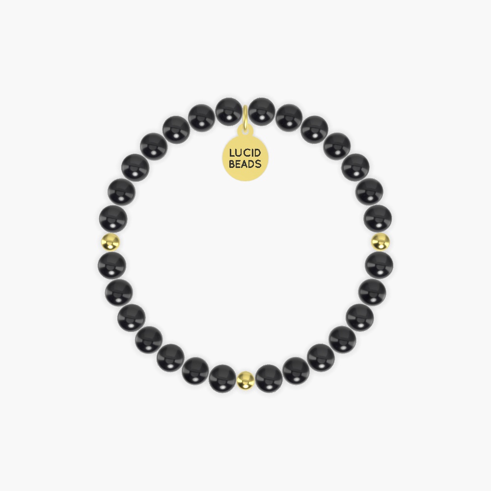 Black Tourmaline and Black Obsidian Bracelet