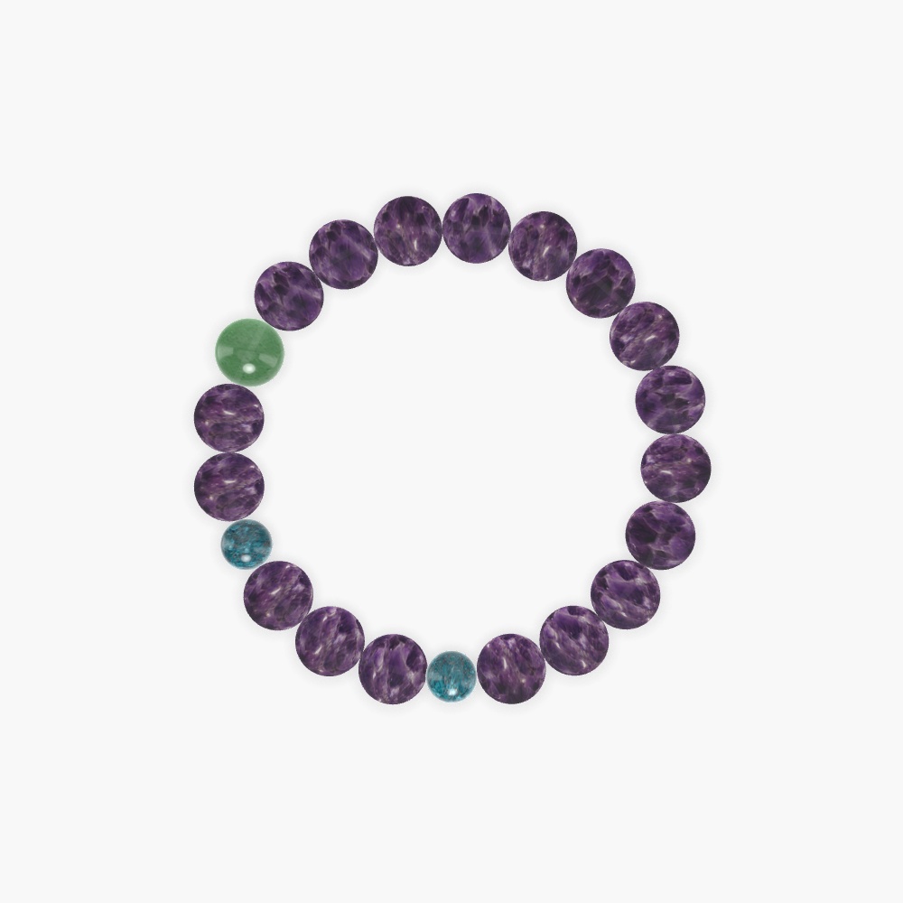 Amethyst, Apatite and Aventurine Bracelet