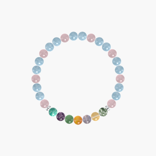 Aquamarine, Rose Quartz, Carnelian and more Gemstone Bracelet