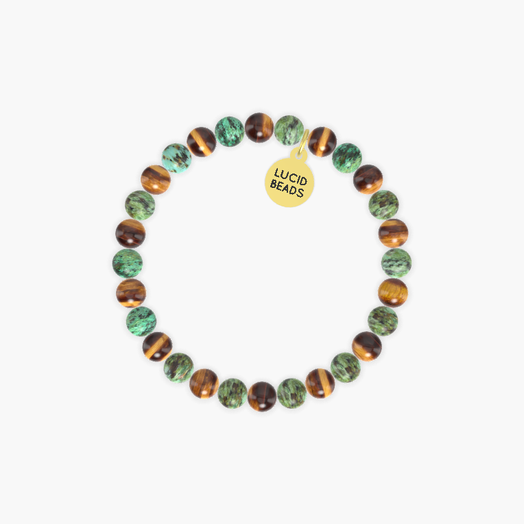 Tiger Eye and African Turquoise Bracelet