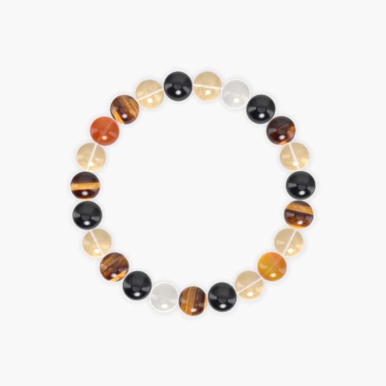 Citrine, Tiger Eye, Black Tourmaline and more Gemstone Bracelet