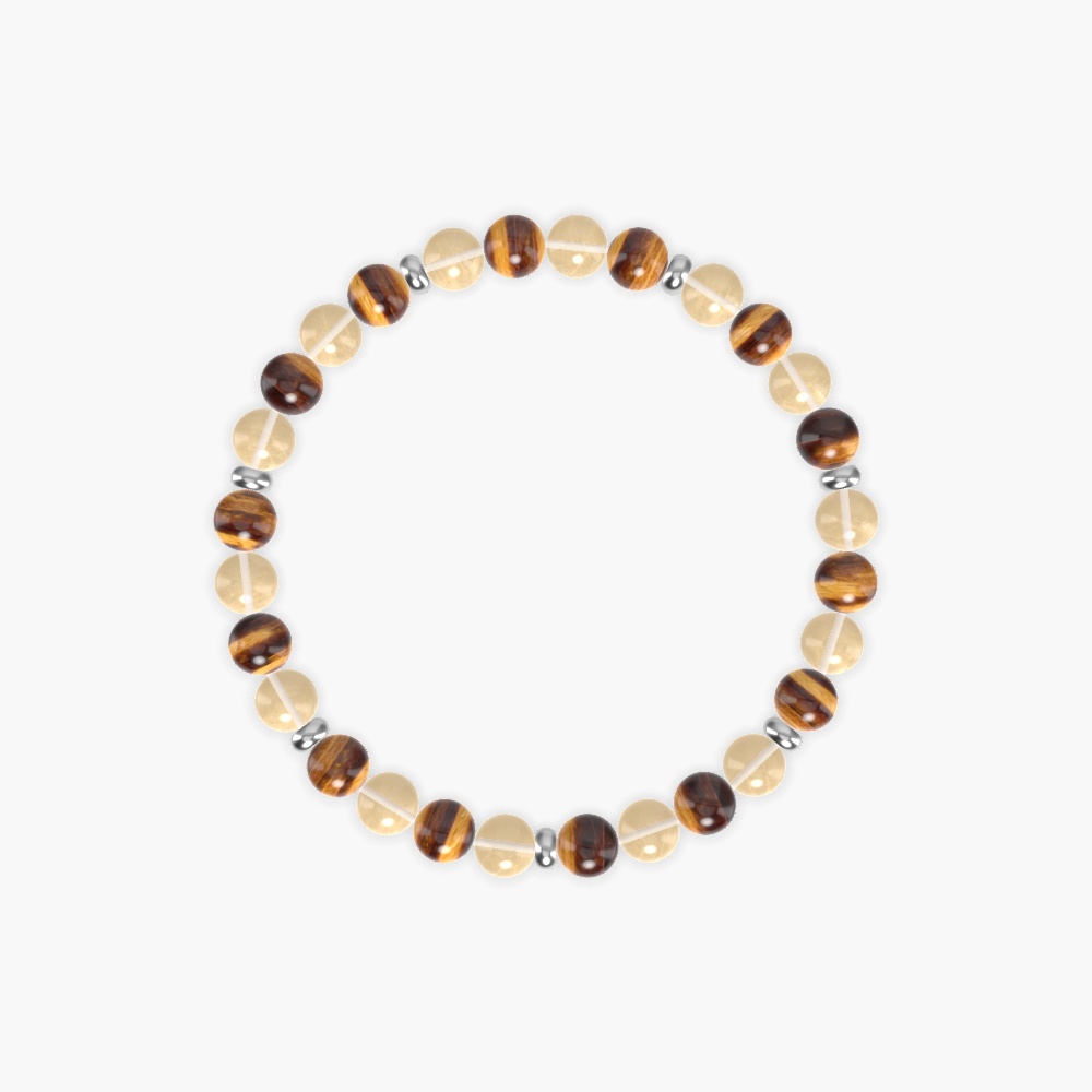 Golden Focus Flow - Tiger Eye and Citrine Bracelet