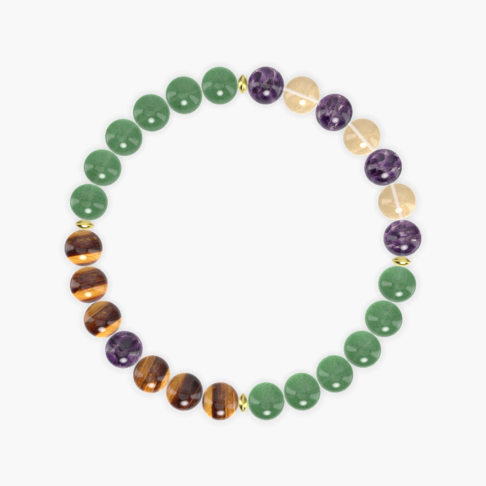 Aventurine, Tiger Eye, Amethyst and more Gemstone Bracelet