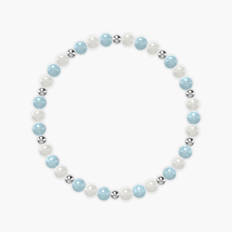 Aquamarine and Moonstone Bracelet
