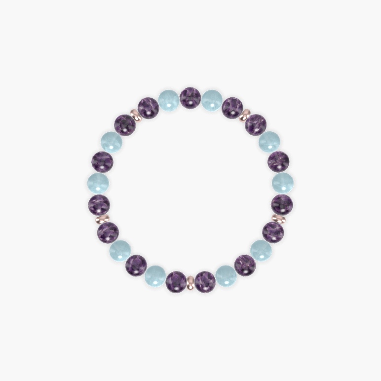 Amethyst and Aquamarine Bracelet