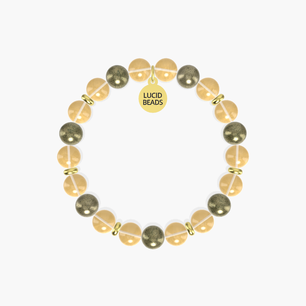 Prosperity Charm - Citrine and Pyrite Bracelet