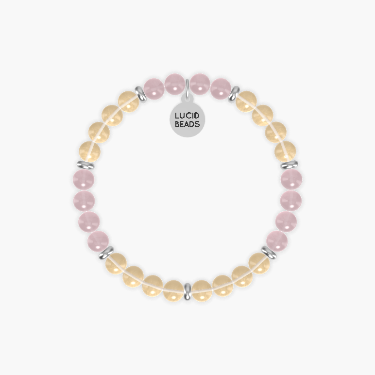 Citrine and Rose Quartz Bracelet