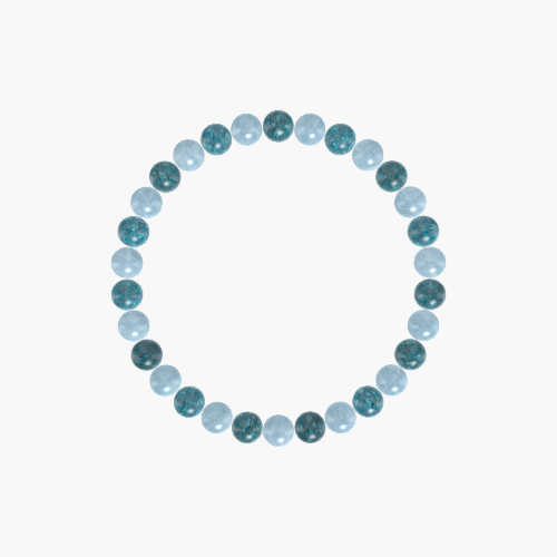 Aquamarine and Apatite Bracelet