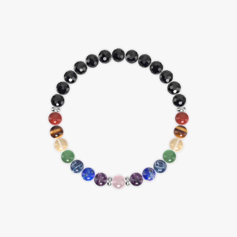 Black Tourmaline, Amethyst, Lapis Lazuli and more Gemstone Bracelet