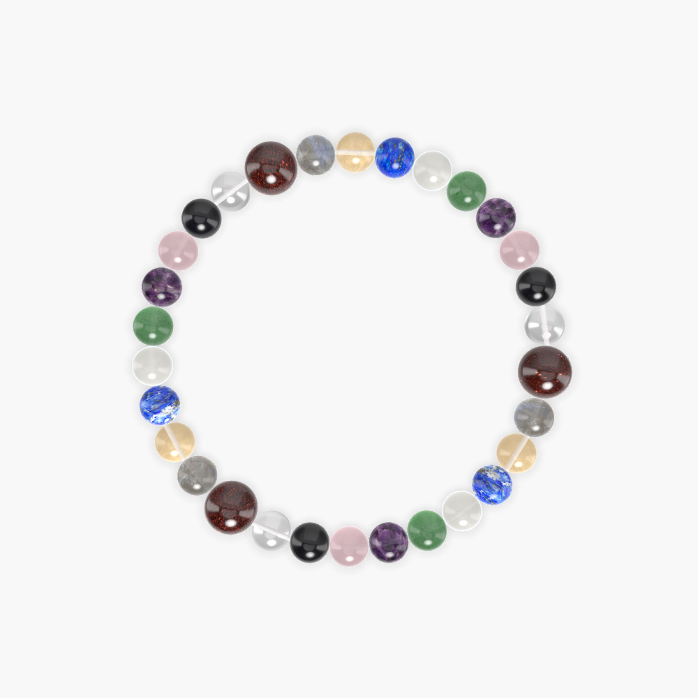 Rose Quartz, Amethyst, Aventurine and more Gemstone Bracelet