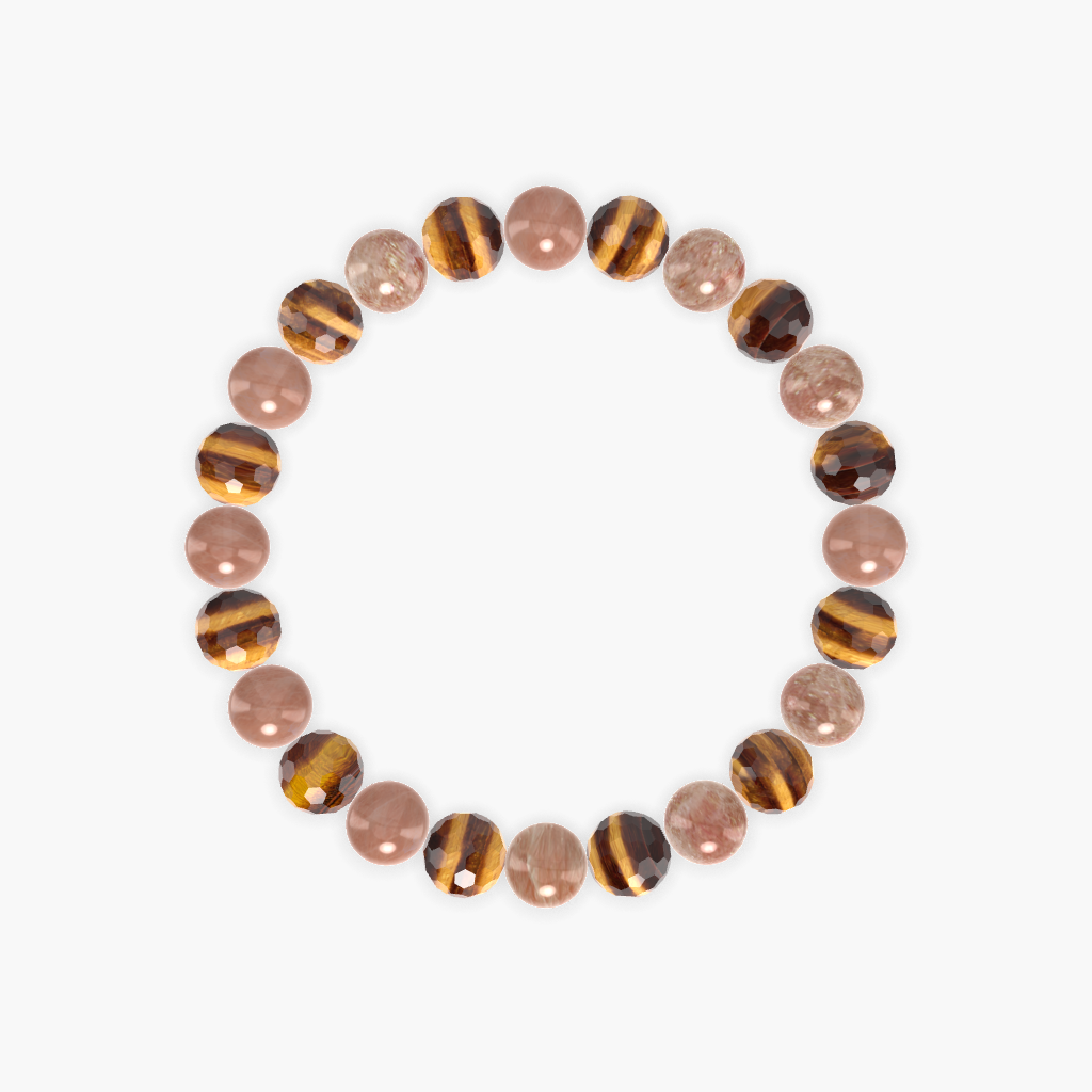 Sunstone and Tiger Eye Bracelet