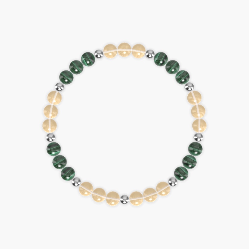 Citrine and Malachite Bracelet