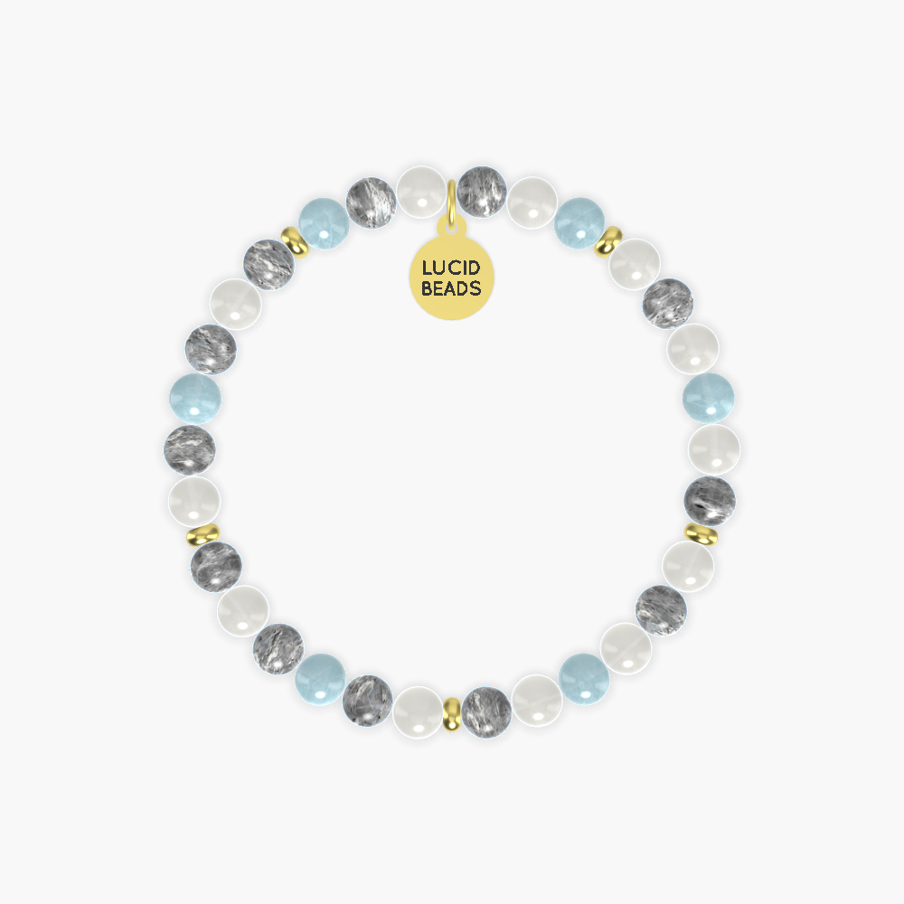 Labradorite, Moonstone and Aquamarine Bracelet