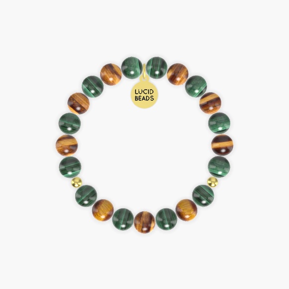 Malachite and Tiger Eye Bracelet
