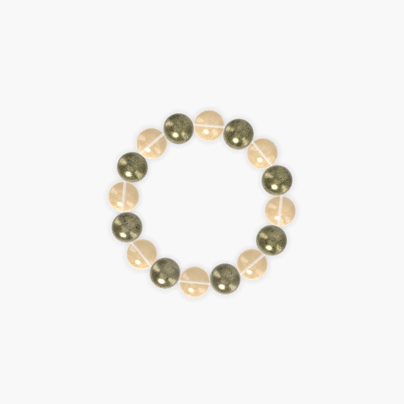 Pyrite and Citrine Bracelet