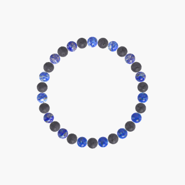 Lava Rock and Lapis Lazuli Bracelet