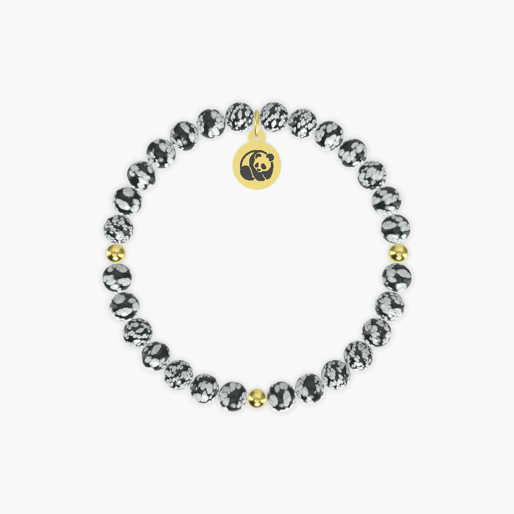 Snowflake Obsidian Bracelet