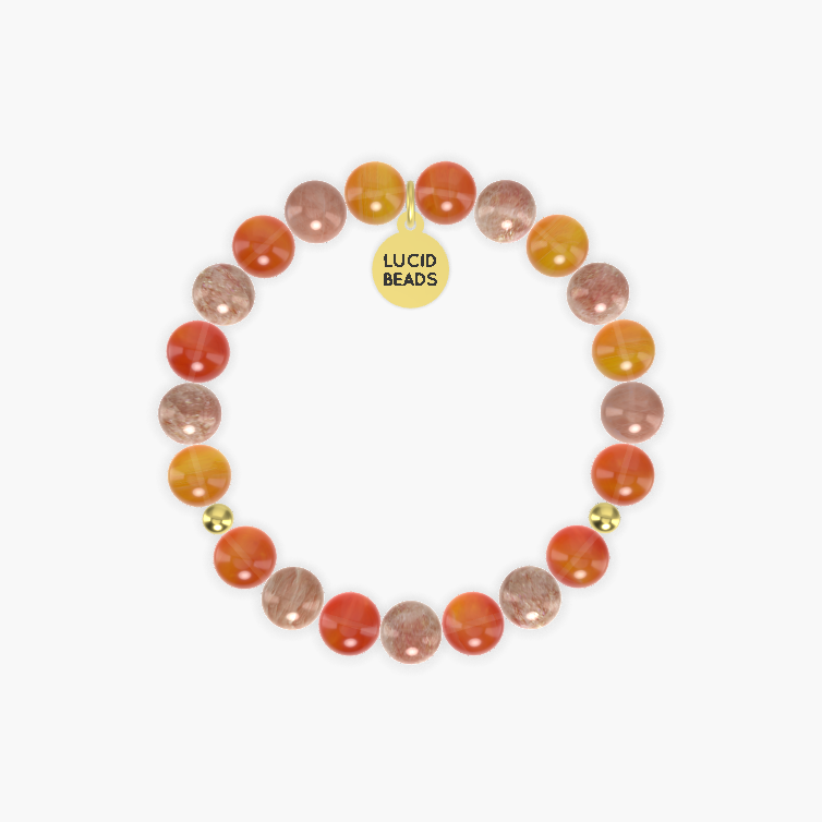 Carnelian and Sunstone Bracelet