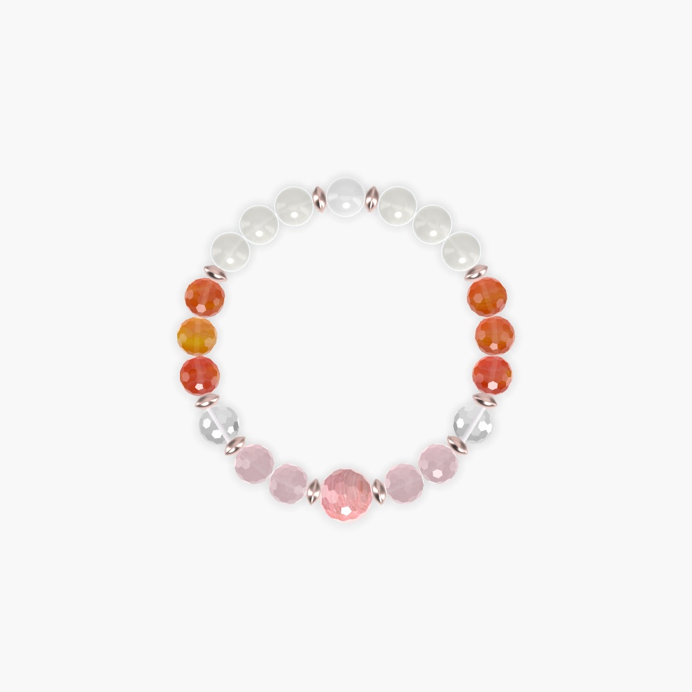 Carnelian, Moonstone, Rose Quartz and more Gemstone Bracelet
