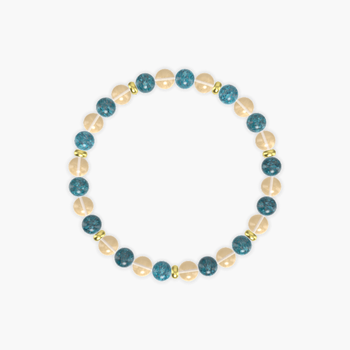 Citrine and Apatite Bracelet