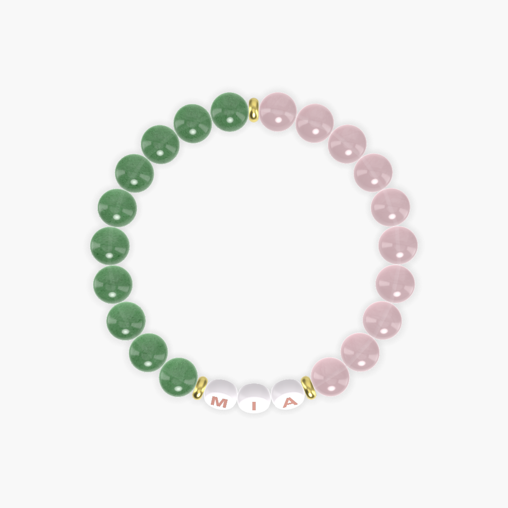 Rose Quartz and Aventurine Bracelet