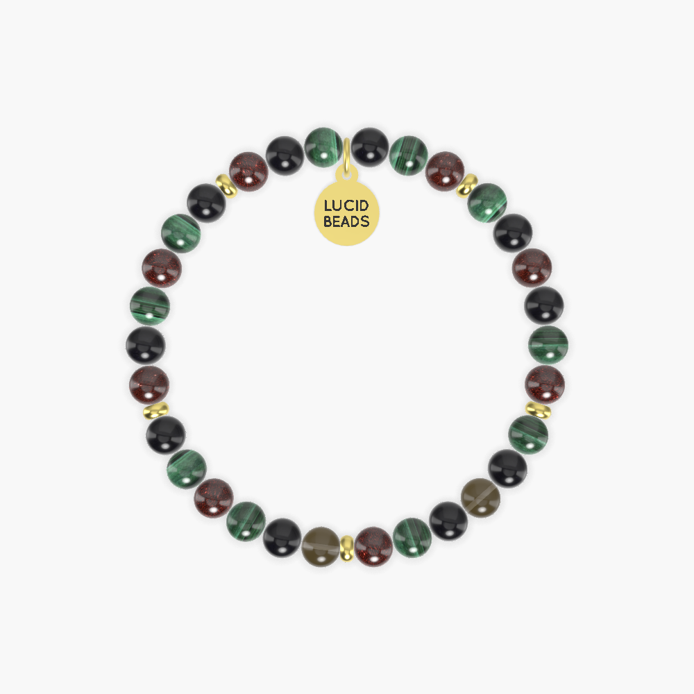 Malachite, Black Obsidian, Garnet and more Gemstone Bracelet
