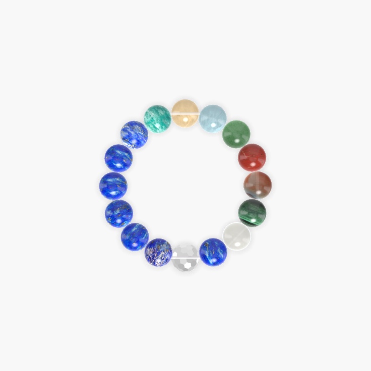 Lapis Lazuli, Clear Quartz, Moonstone and more Gemstone Bracelet
