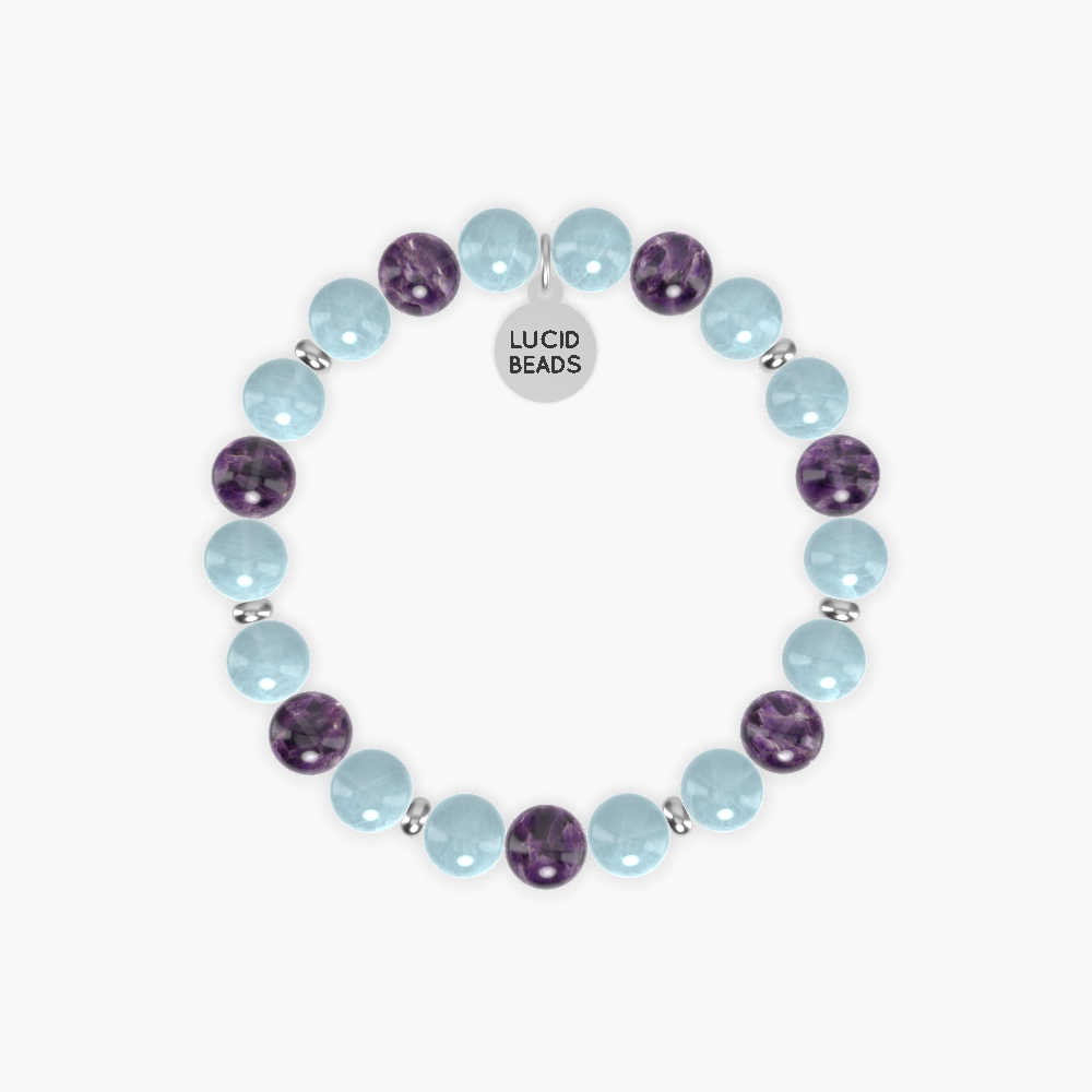 Freedom Harmony - Aquamarine and Amethyst Bracelet