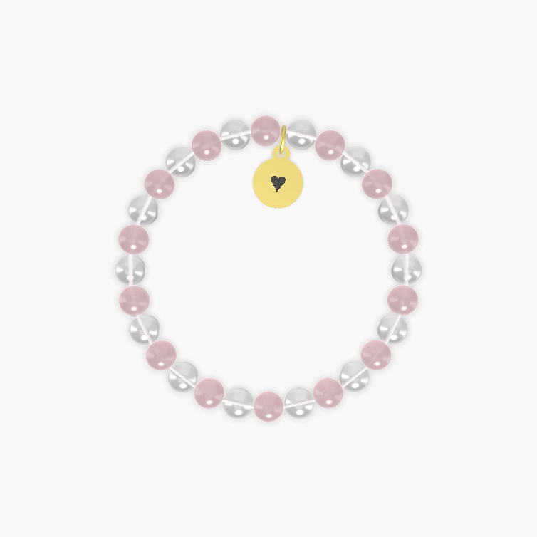 Rose Quartz and Clear Quartz Bracelet