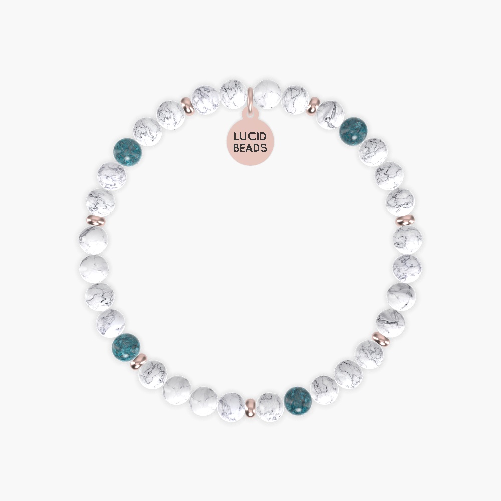 Howlite and Apatite Bracelet