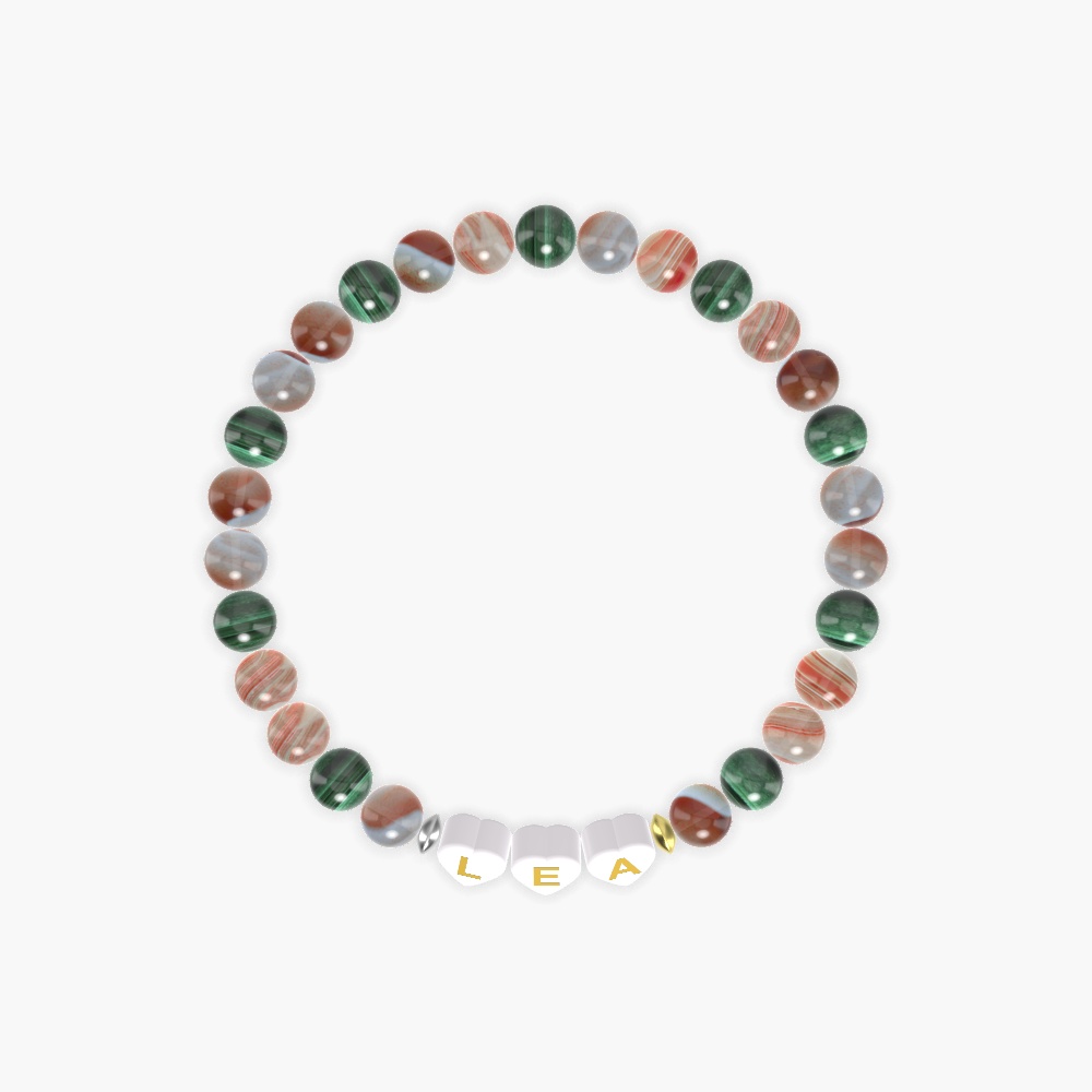 Sardonyx and Malachite Bracelet