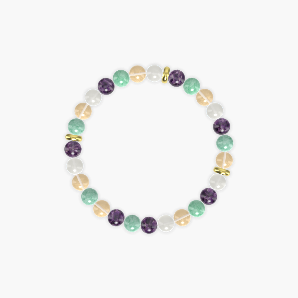 Amethyst, Citrine, Green Jade and more Gemstone Bracelet