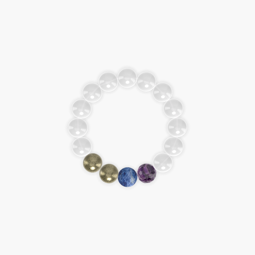 White Jade, Pyrite, Sodalite and more Gemstone Bracelet
